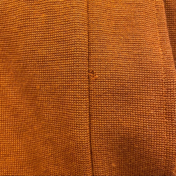LUISA SPAGNOLI Wool Coatigan Burnt Orange Toggle Cardigan Jacket Small - Picture 5 of 9